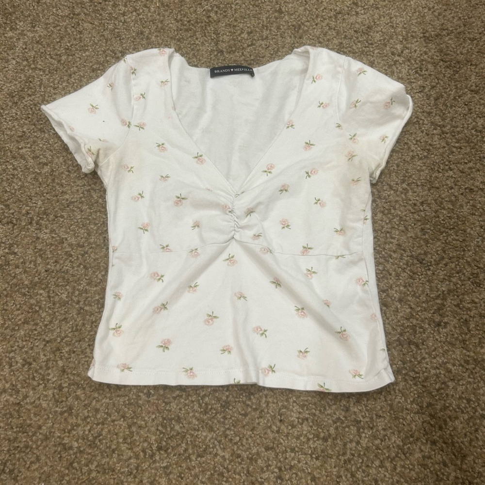 White brandy crop top